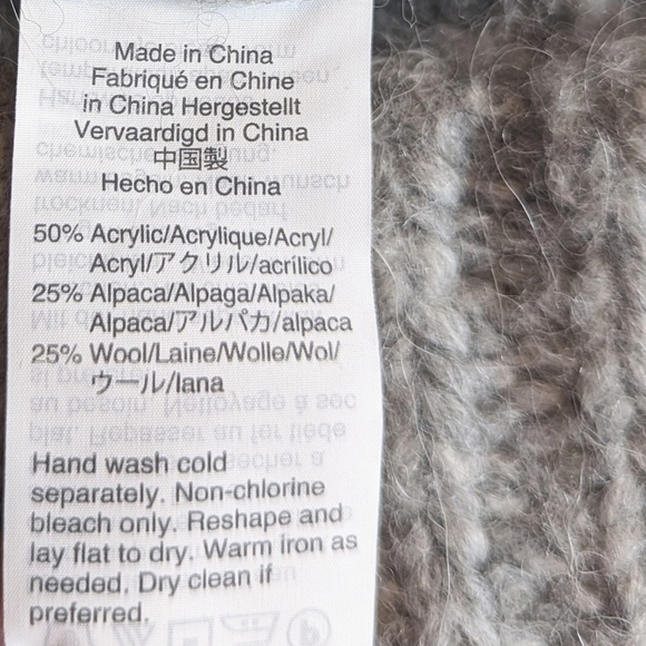 J. Crew Point Sur rainbow sweater wool alpaca chunky knit oversized size L - Picture 4 of 4